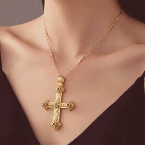 GP Copper Cross Pendant Necklace NEW Great gift idea